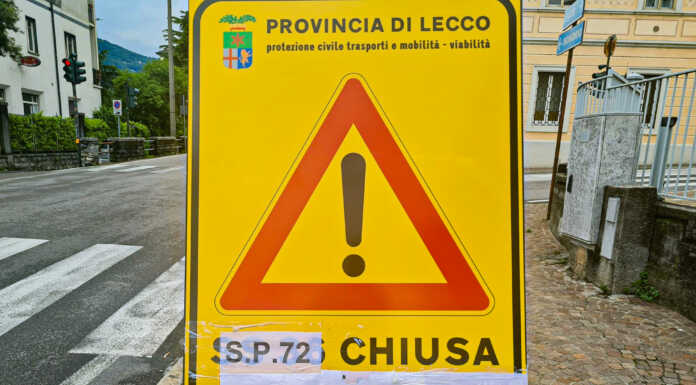 La Sp72 tra Lierna e Varenna chiusa per un mese per i lavori alla frana