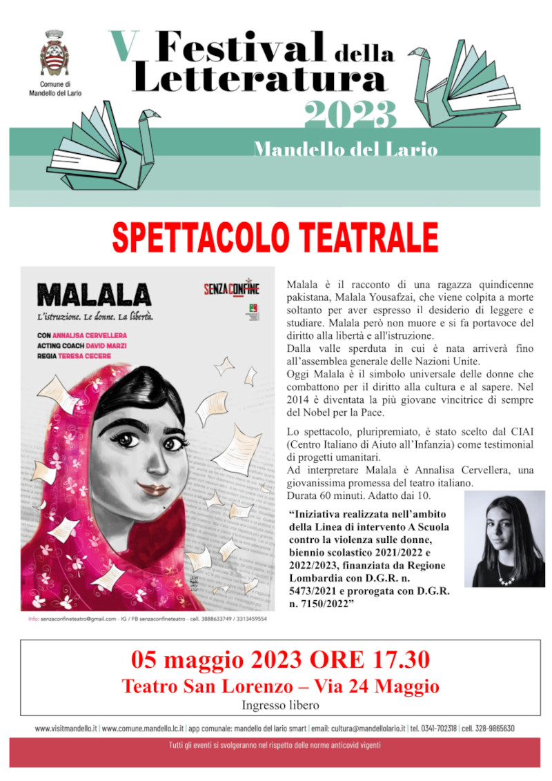 Locandina spettacolo 'Malala'
