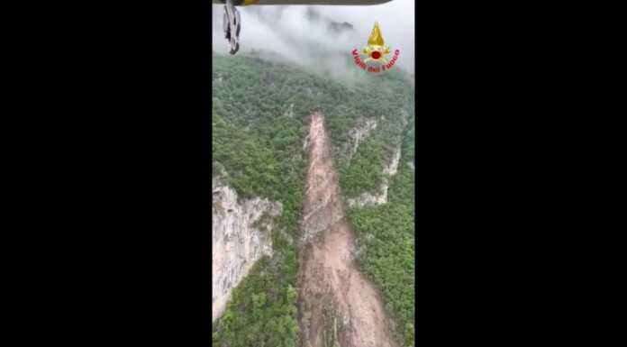 VIDEO – La frana di Varenna nelle immagini dei Vigili del Fuoco