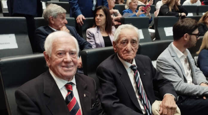 Rosa Camuna 2023. Giuseppe Moioli premiato dalla Regione Ivo Stefanoni e Giuseppe Moioli