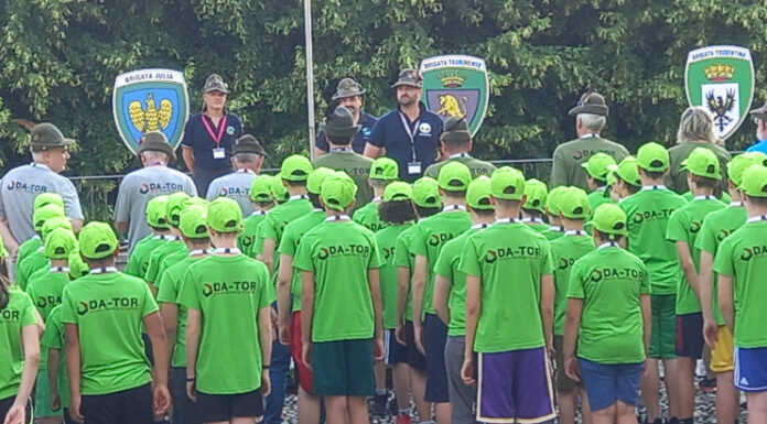 Oltre 120 ragazzi al campo scuola degli alpini a Villa Grugana