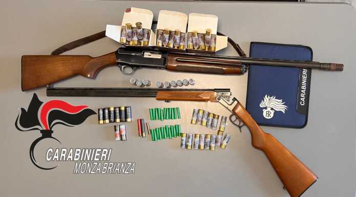 Rapinatore seriale di farmacie ri-arrestato, in casa aveva fucili e munizioni