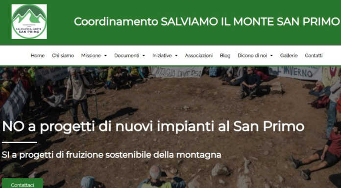Un nuovo sito web per difendere il Monte San Primo sito coordinamento salviamo il san primo
