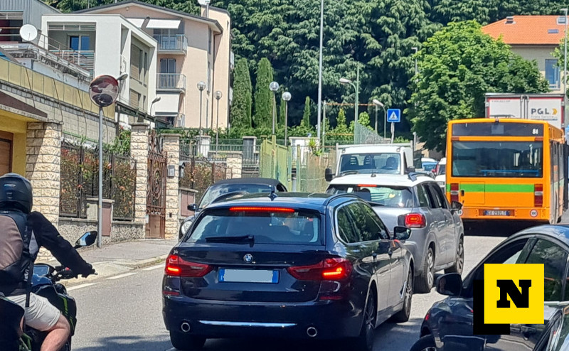 Vecchia Lecco Ballabio senso unico alternato 