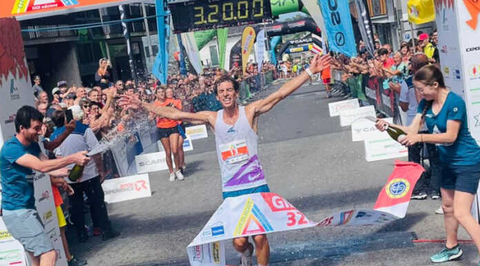 Spettacolo Giir di Mont: vincono Cesare Maestri e Lucy Wambui Murigi Cesare Maestri vincitore al traguardo del Giir di Mont 2023