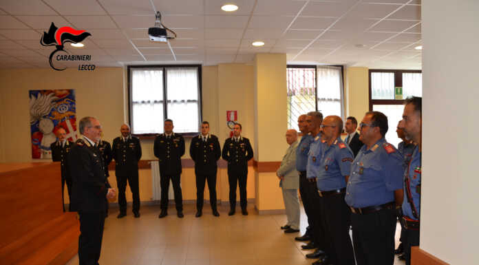 Carabinieri: il comandante della Legione in visita al comando provinciale di Lecco