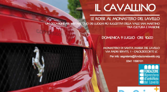Domenica 9 luglio le Ferrari al Monastero del Lavello