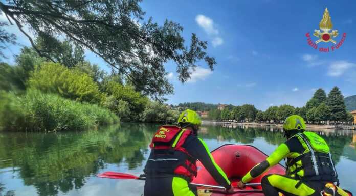 Possibile disperso nell’Adda, ricerche ancora esito negativo Ricerche Vigili del Fuoco Brivio