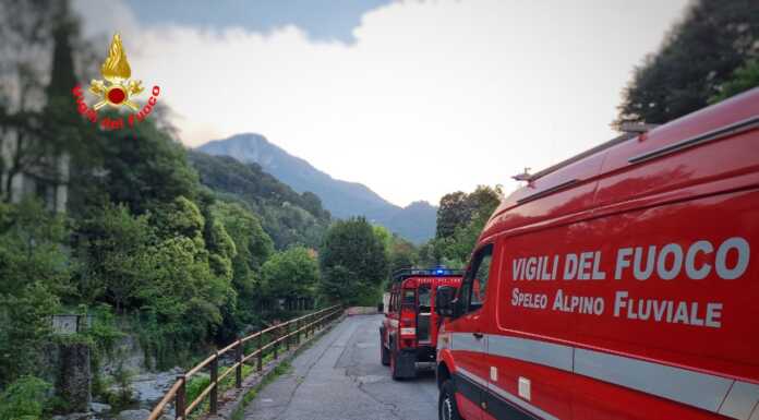 Calolzio, il cane Bori e la sua padrona cadono nel torrente: soccorsi dai vigili del fuoco