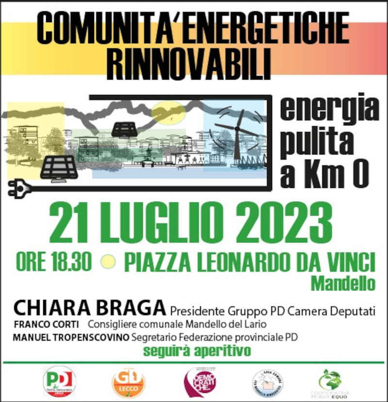 Chiara Braga incontro Mandello comunità energetiche 