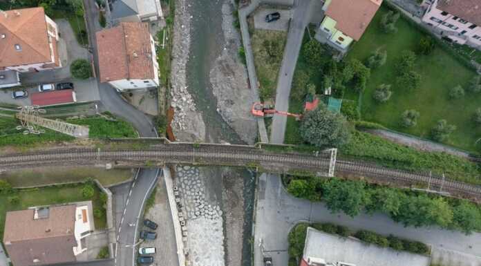 Dervio. Torrente Varrone: con le nuove opere il maltempo fa meno paura Torrente Varrone foto drone Dervio