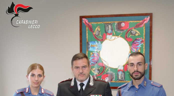 Carabinieri. Alle stazioni di Lecco e Merate due nuovi Marescialli Il Maresciallo Maria Esposito, il Colonnello Alessio Carparelli e il Maresciallo Vincenzo Ulisse