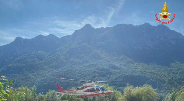 Ragazza in difficoltà sul Resegone rintracciata e recuperata dall’elicottero elicottero vigili del fuoco