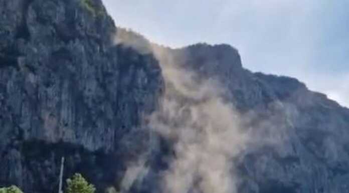 Monte San Martino: frana sul versante dell’Orsa Maggiore Frana san martino