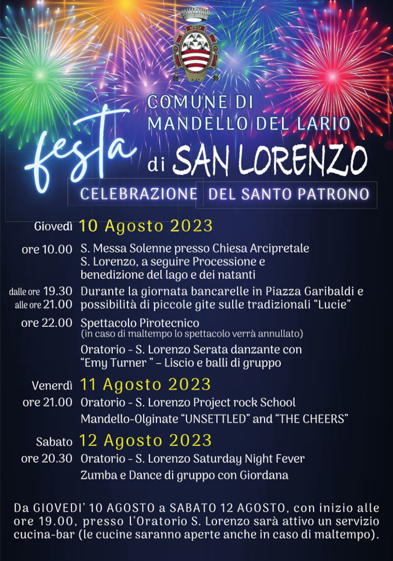 Festa San Lorenzo 2023 programma locandina