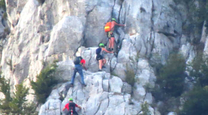 Incrodata sulla ferrata del Medale, recuperata da Cnsas e Saf dei VVF Ferrata Medale Soccorso Alpino intervento