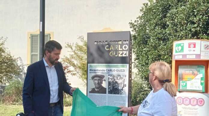 Motoraduno. Da oggi a Mandello si potrà camminare ‘Sulle orme di Carlo Guzzi’ Inaugurazione 'Sulle orme di Carlo Guzzi'