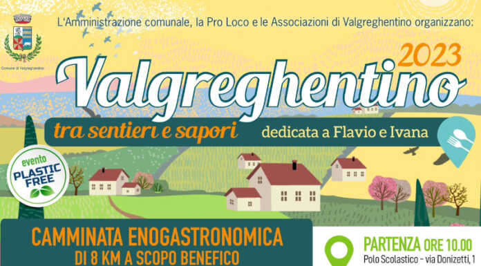 Valgreghentino tra sentieri e sapori: il 21 settembre iscrizioni Valgreghentino camminata enogastronomica