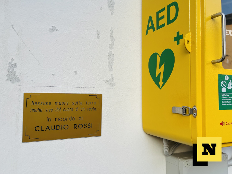 Acquate Lecco defibrillatore in memoria di Claudio Rossi
