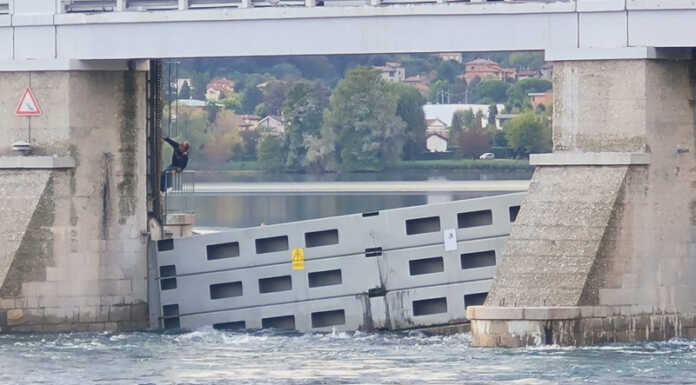 Diga di Olginate, sbilanciate due paratoie per un guasto meccanico