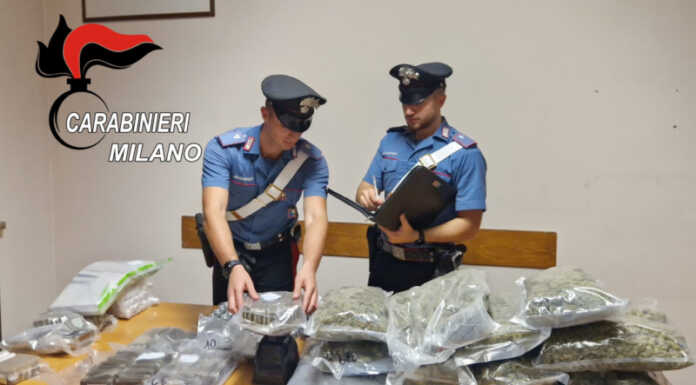 Milano. Sorpresi con 46 kg di sostanze stupefacenti, due giovani arrestati Carabinieri Milano sostanze stupefacenti sequestro