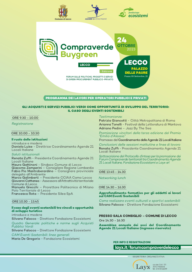 Compraverde eventi sostenibili Lecco