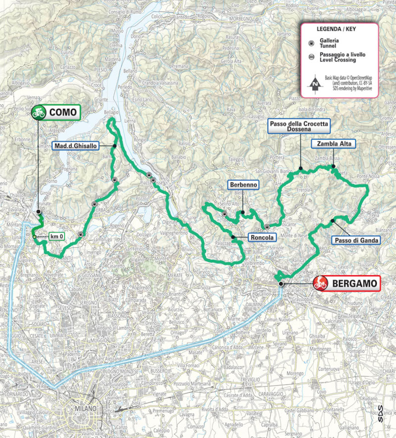 Giro di Lombardia percorso 2023