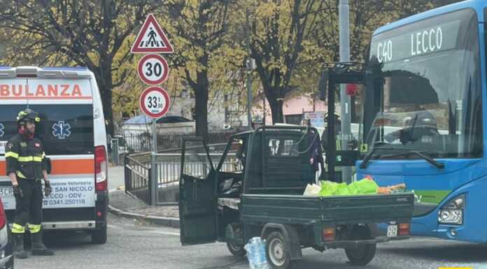 Malgrate. Incidente sulla provinciale per un’ape car, coinvolto un 80enne Incidente_bus_Malgrate_20231116