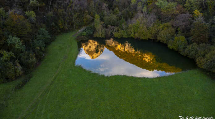 Con la pioggia ricompare il lago effimero di Neguggio, una foto spettacolare! Lago di Neguggio nella foto di Matteo Ratti