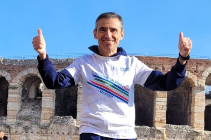 Marco Redaelli con la maglia di campione italiano