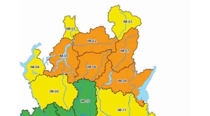Nuova allerta meteo arancione per rischio idrogeologico sul Lecchese Allerta meteo arancione Lecchese