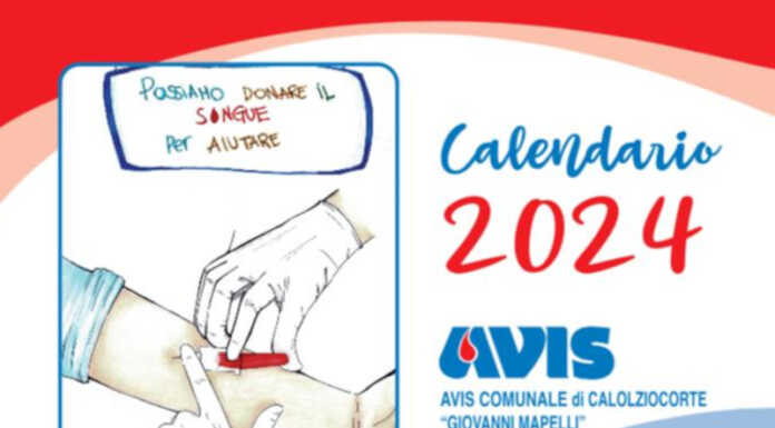 Avis comunale Calolzio, in programma due importanti iniziative calendario 2024 avis calolzio
