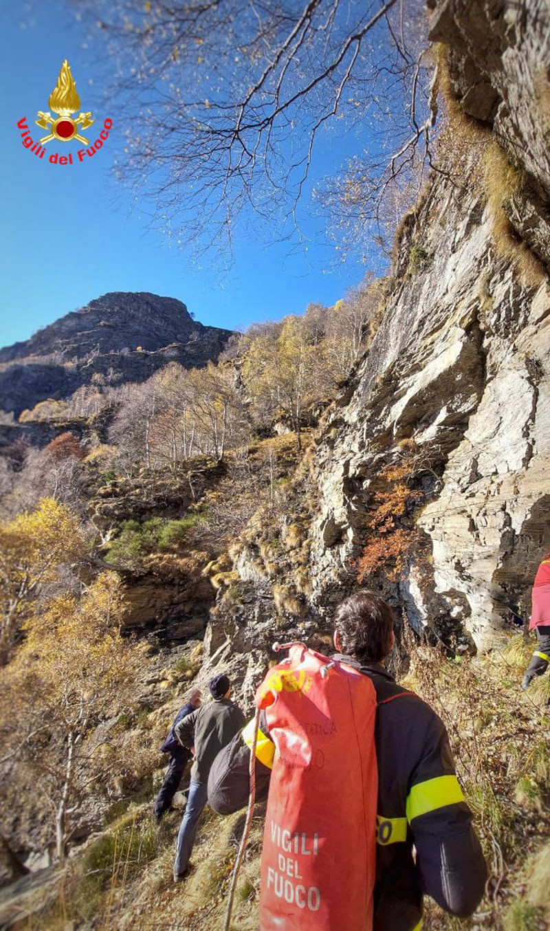 Capre orobiche recupero Monte Legnone Vigili del Fuoco