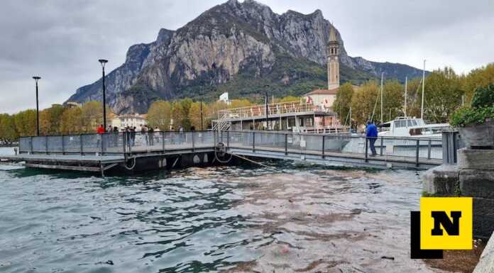 Maltempo, il sindaco di Lecco Gattinoni: “La sfida ambientale è adesso” lungolago acqua alta