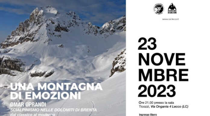 “Scialpinismo in Brenta, dal classico al moderno”, serata con Omar Oprandi una montagna di emozioni