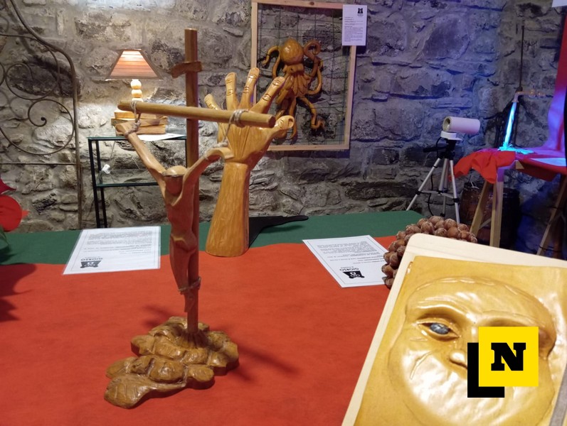 Sornico Lierna Mostra sculture in legno inaugurazione