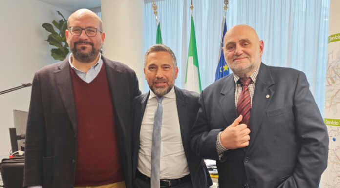 Trasporto Pubblico Locale, il sindaco di Pescate incontra l’assessore regionale Lucente Giacomo Zamperini, Franco Lucente e Dante De Capitani