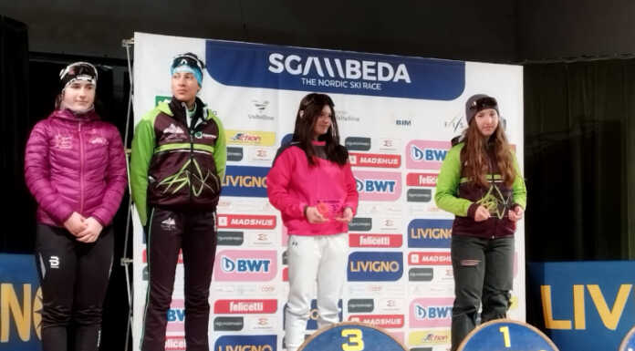 Minisgambeda, Maria Invernizzi (Nordik Ski) vince nella Under 18 Maria Invernizzi sul gradino più alto del podio