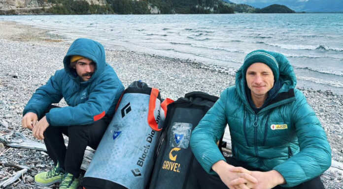 I Ragni Luca Schiera e Paolo Marazzi in cima al Cerro Nora Oeste Paolo Marazzi e Luca Schiera