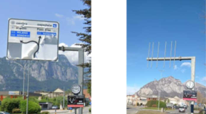 Lecco. Rimossi i portali stradali deteriorati, saranno sistemati e ricollocati portali stradali manutenzione