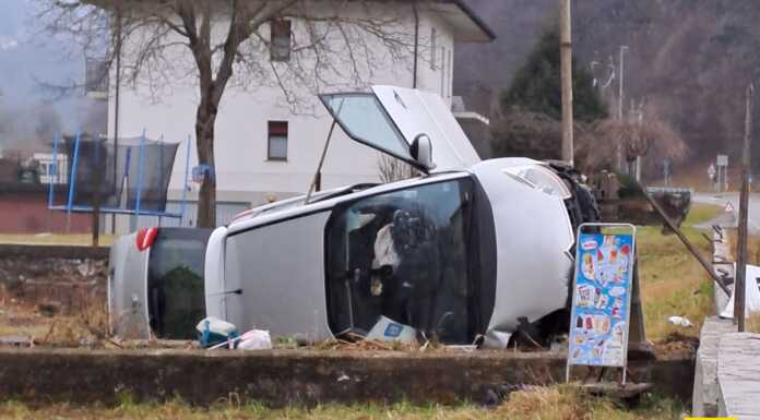 Pasturo. Auto si ribalta sulla provinciale, illeso il conducente Incidente_Pasturo_Auto_Ribaltata_20240109