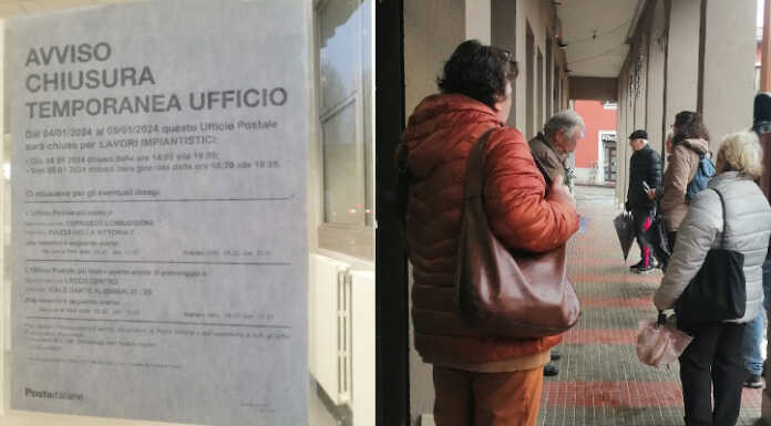 Merate, riaperto e già richiuso (per due giorni) l’ufficio postale. Code a Cernusco