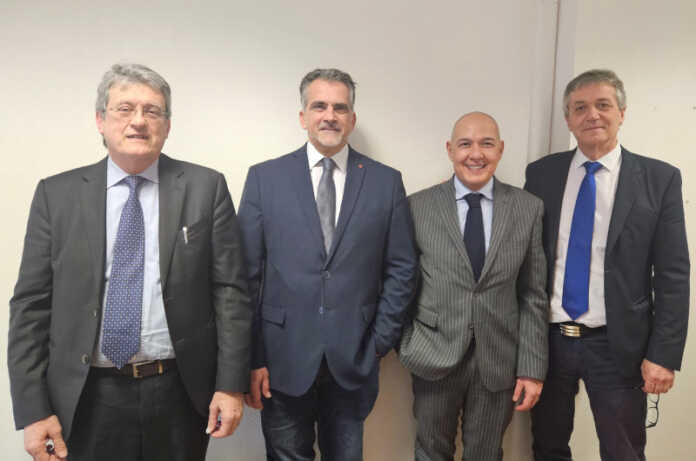 Da sinistra Aldo Bellini Direttore sanitario, Michele Brait Direttore Generale, Giuseppe Matozzo Direttore Amministrativo, Antonio Colaianni Direttore Sociosanitario