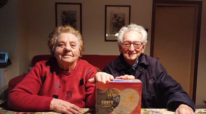 A San Valentino un Cuore di Cioccolato Telethon alle coppie da record Alberto e Giuseppia, 64 anni di matrimonio