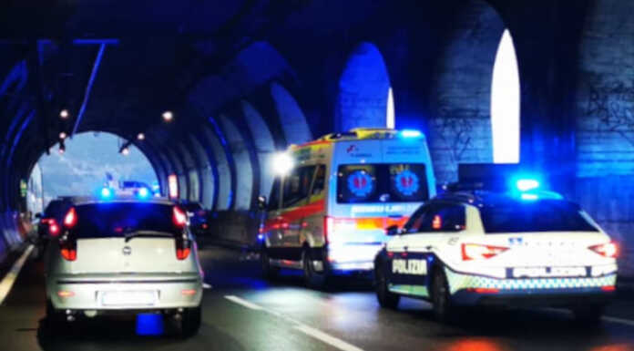Ore 16.00 – Abbadia Lariana, incidente sulla SS36 in direzione Sud Incidente SS36 Galleria Borbino direzione Sud