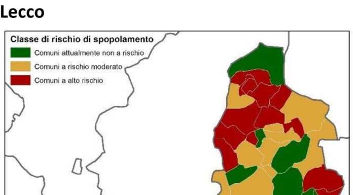 Spopolamento, in Provincia di Lecco a rischio il 14% dei comuni