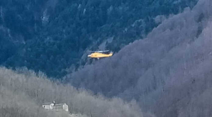 Caduta sui monti di Premana, soccorso un uomo di 56 anni L'elicottero nella zona di Porcile
