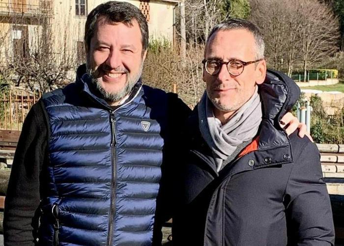 Matteo Salvini e Mauro Piazza