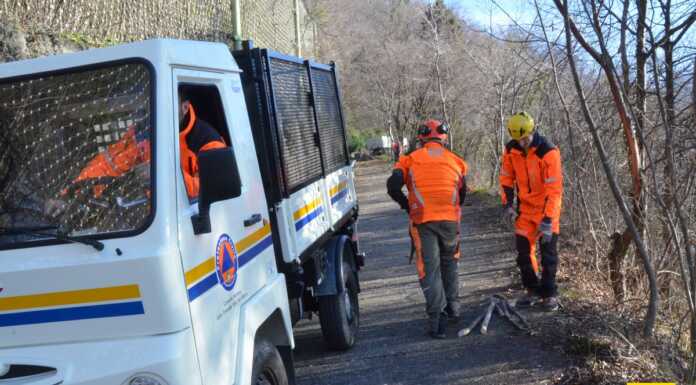 Ripulito un altro tratto della pista tagliafuoco, prosegue il lavoro della squadra antincendio Squadra_antincendio_rancio_20240204