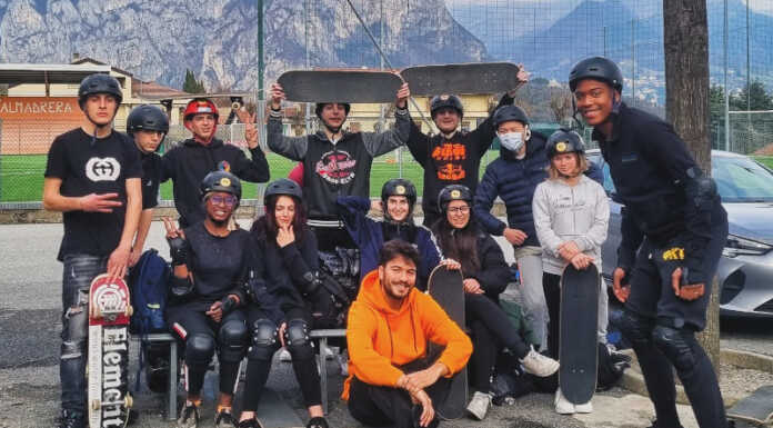 Valmadrera. Studenti del Cfp Aldo Moro a lezione di skate Cfp Aldo Moro Valmadrera lezioni di skate